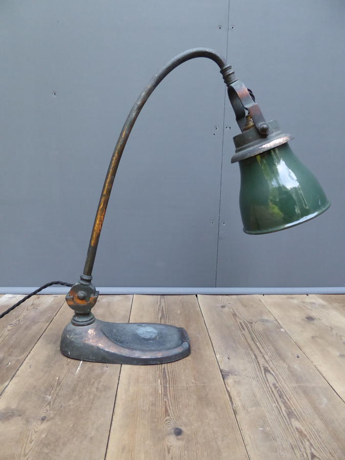 Early Copper Desk Lamp