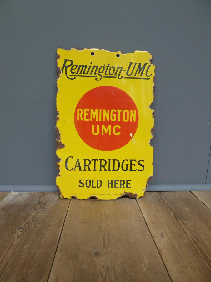 Remington Shotgun Cartridges Enamel Sign