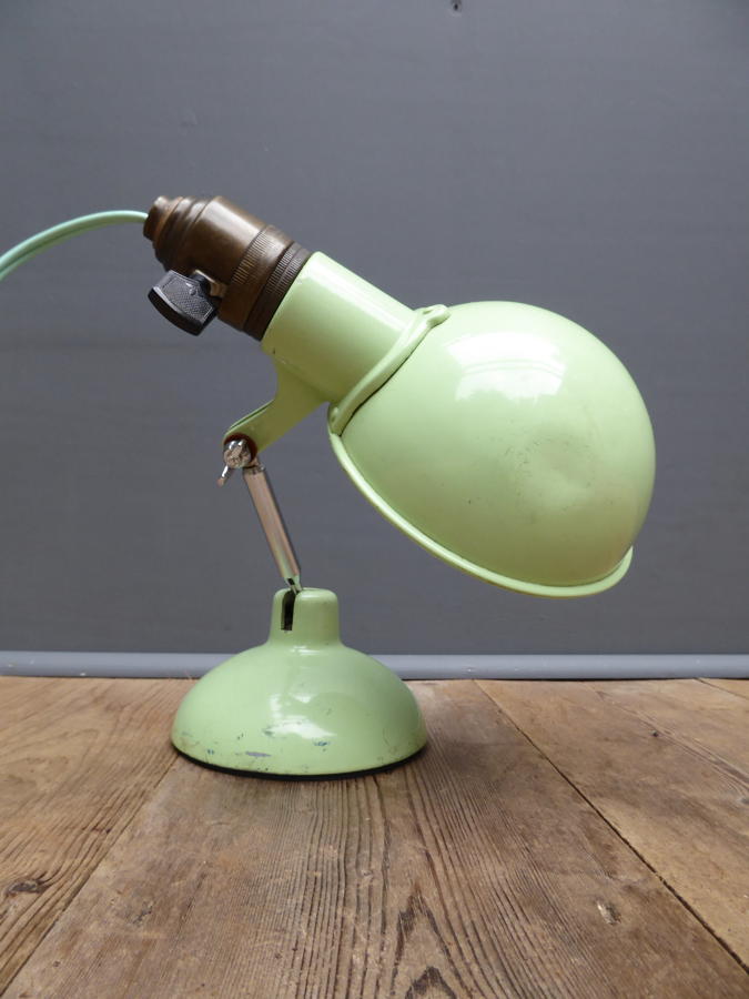 Small Articulated Green Desk Lamp