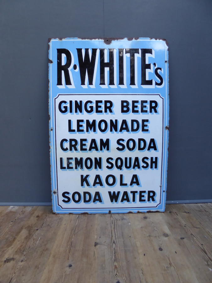 R Whites Enamel Sign