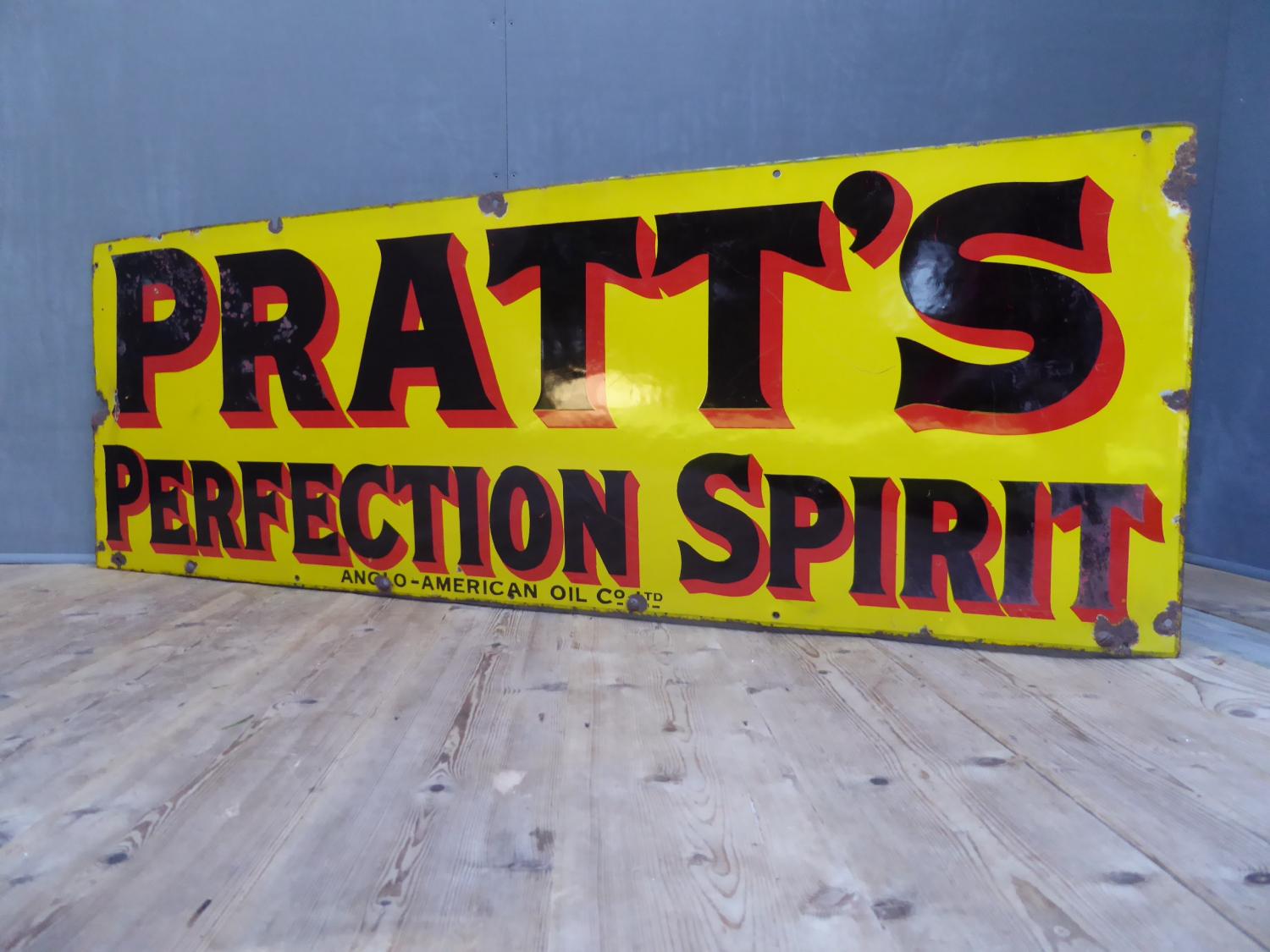 Pratts Motor Spirit Enamel Sign