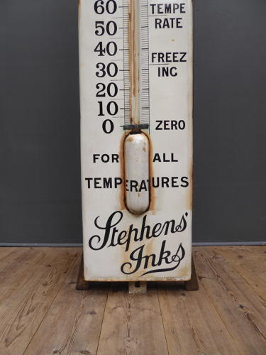 Stevens Inks Enamel Thermometer Sign
