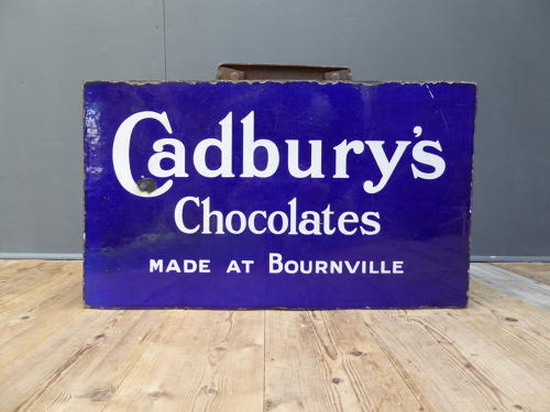 Cadburys Bournville Chocolate Enamel Sign