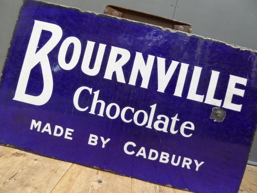 Cadburys Bournville Chocolate Enamel Sign