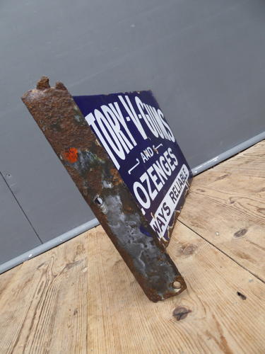 Victory V Gums & Lozenges Enamel Sign