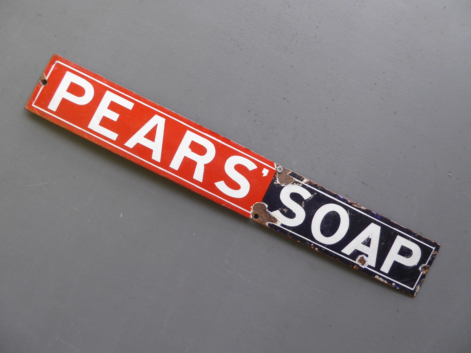 Pears Soap 'Bus Seat' Enamel Sign