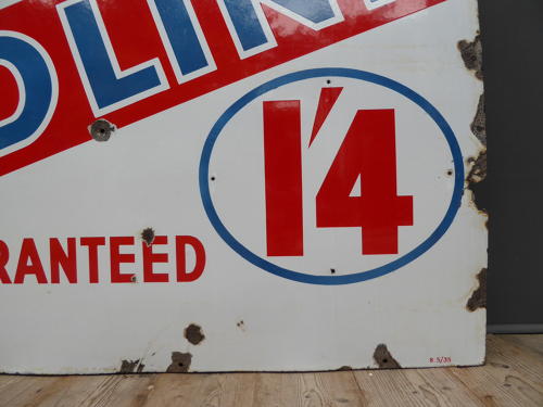 Redline Enamel Sign