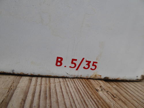 Redline Enamel Sign