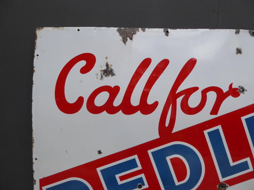 Redline Enamel Sign