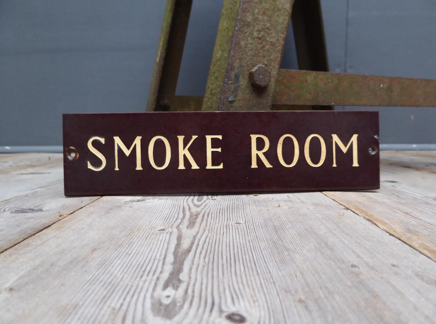 Smoke Room Sign In Bakelite