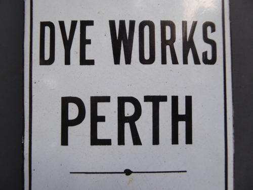 Enamel Fingerplate Sign ~ Pullers Dye Works