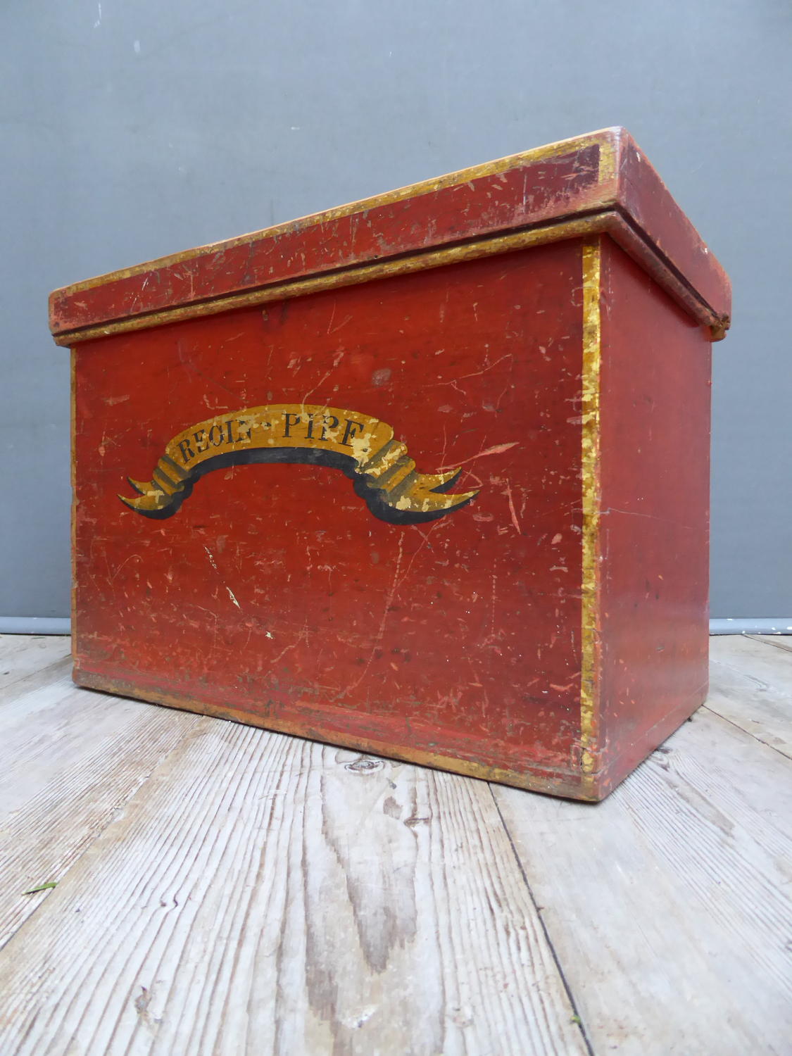 19th Century Painted Pine Box
