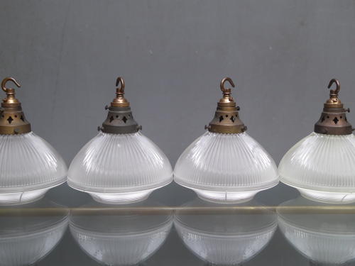 Small Holophane Pendant Lights