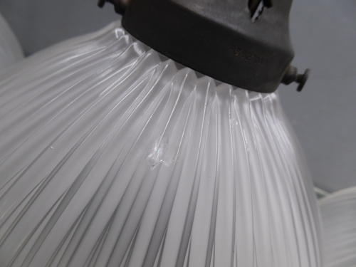 Small Holophane Pendant Lights