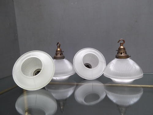 Small Holophane Pendant Lights