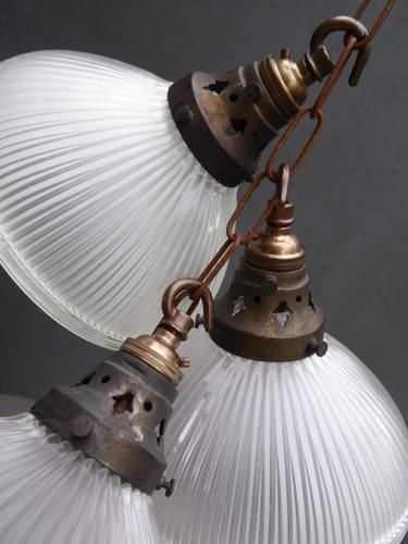Small Holophane Pendant Lights