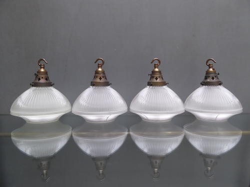 Small Holophane Pendant Lights