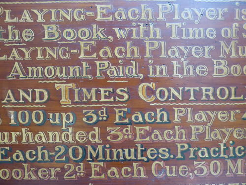 Billiards And Snooker Club Rules ~ 1927