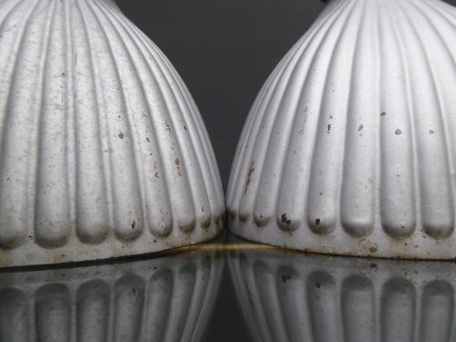 Pair Of Mercury Glass Shop Window Lights