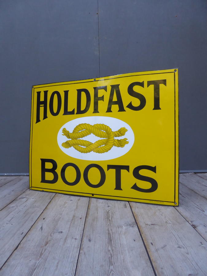 Holdfast Boots Enamel Sign