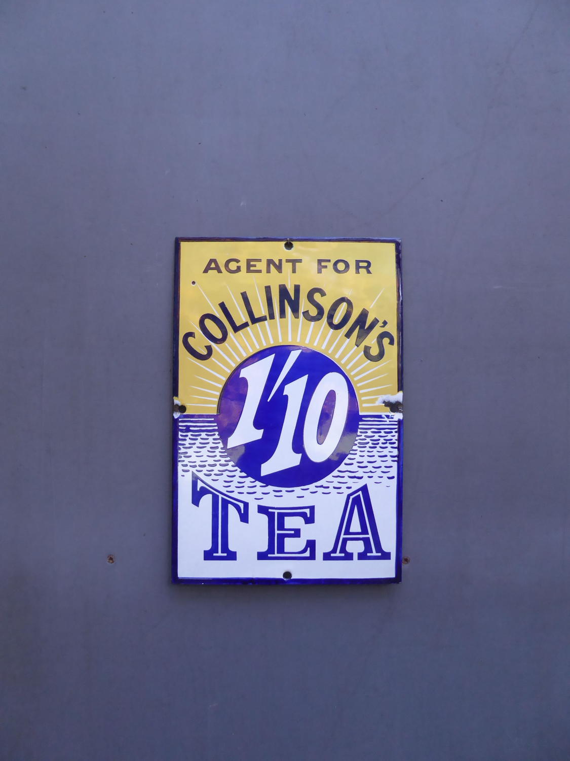 Collinsons Tea Enamel Sign
