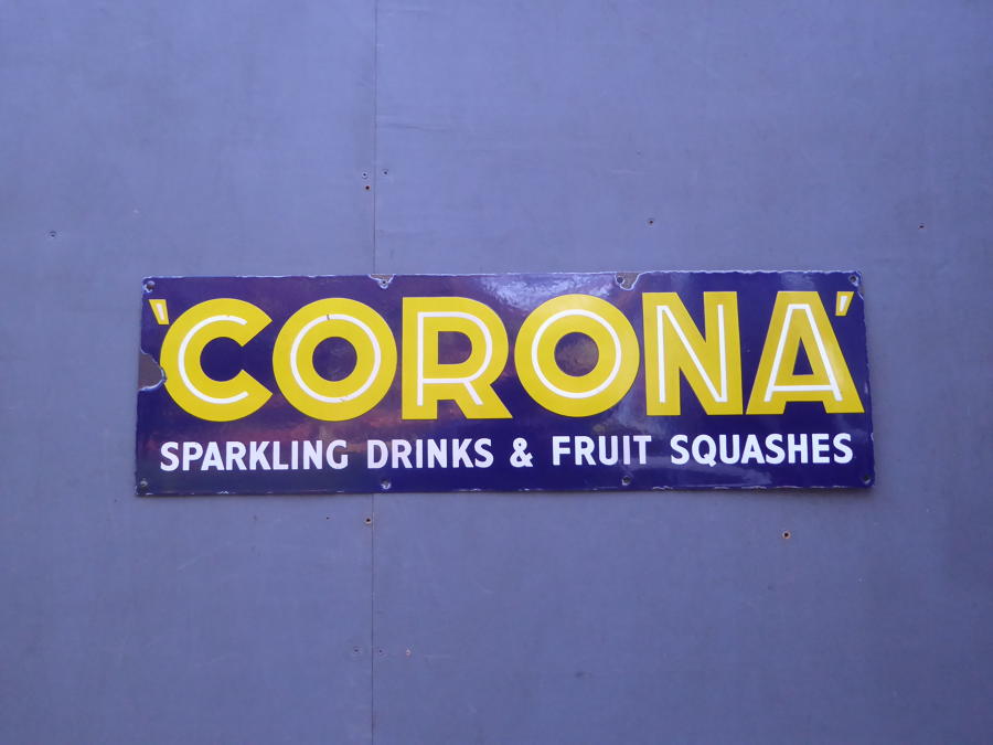 Corona Enamel Sign