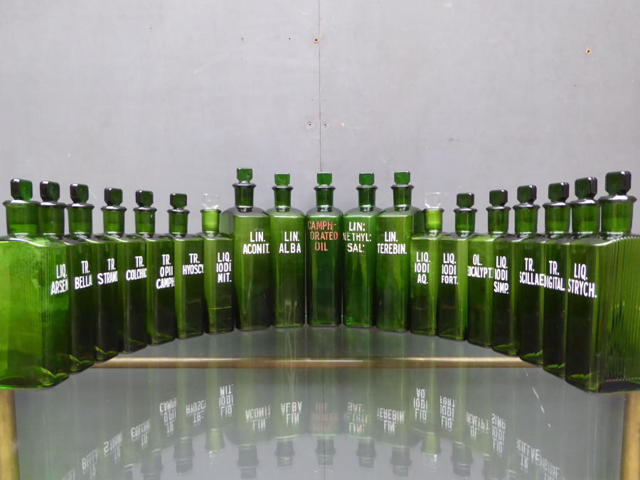 Emerald Green Apothecary Poison Bottles