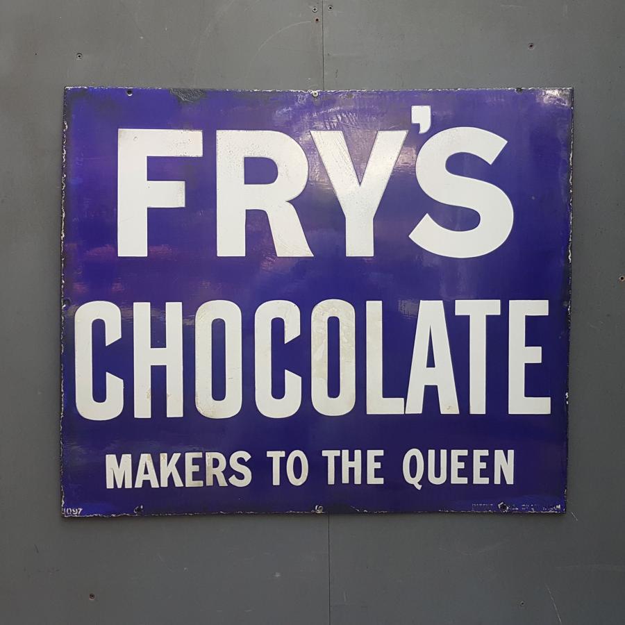 Frys Chocolate Enamel Sign
