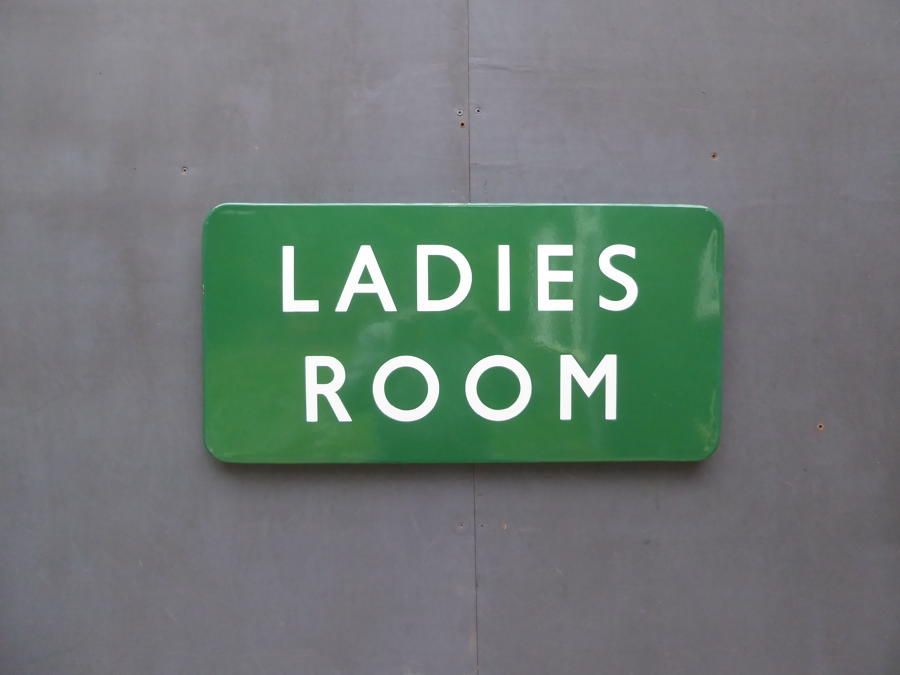 Enamel 'Ladies Room' Railway Sign