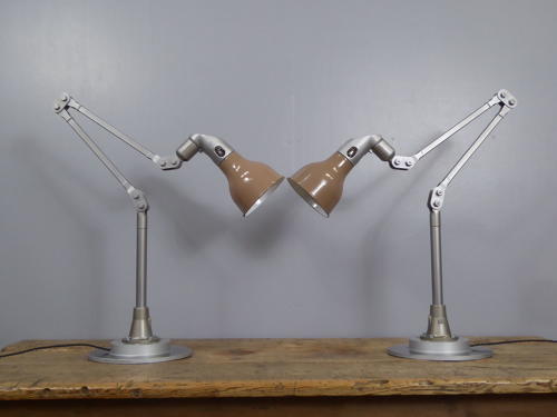Taupe Mek Elek Machinist Lamps