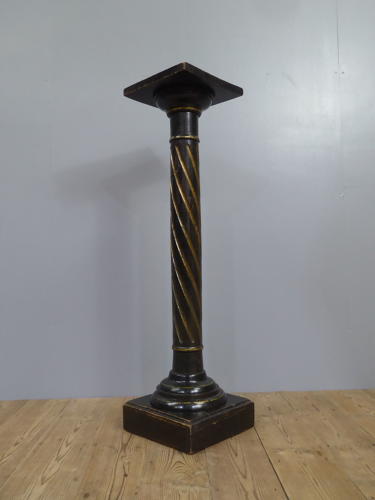 Ebonized & Gilt Torchere