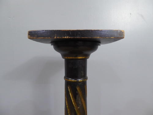 Ebonized & Gilt Torchere