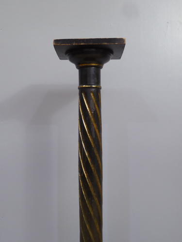 Ebonized & Gilt Torchere