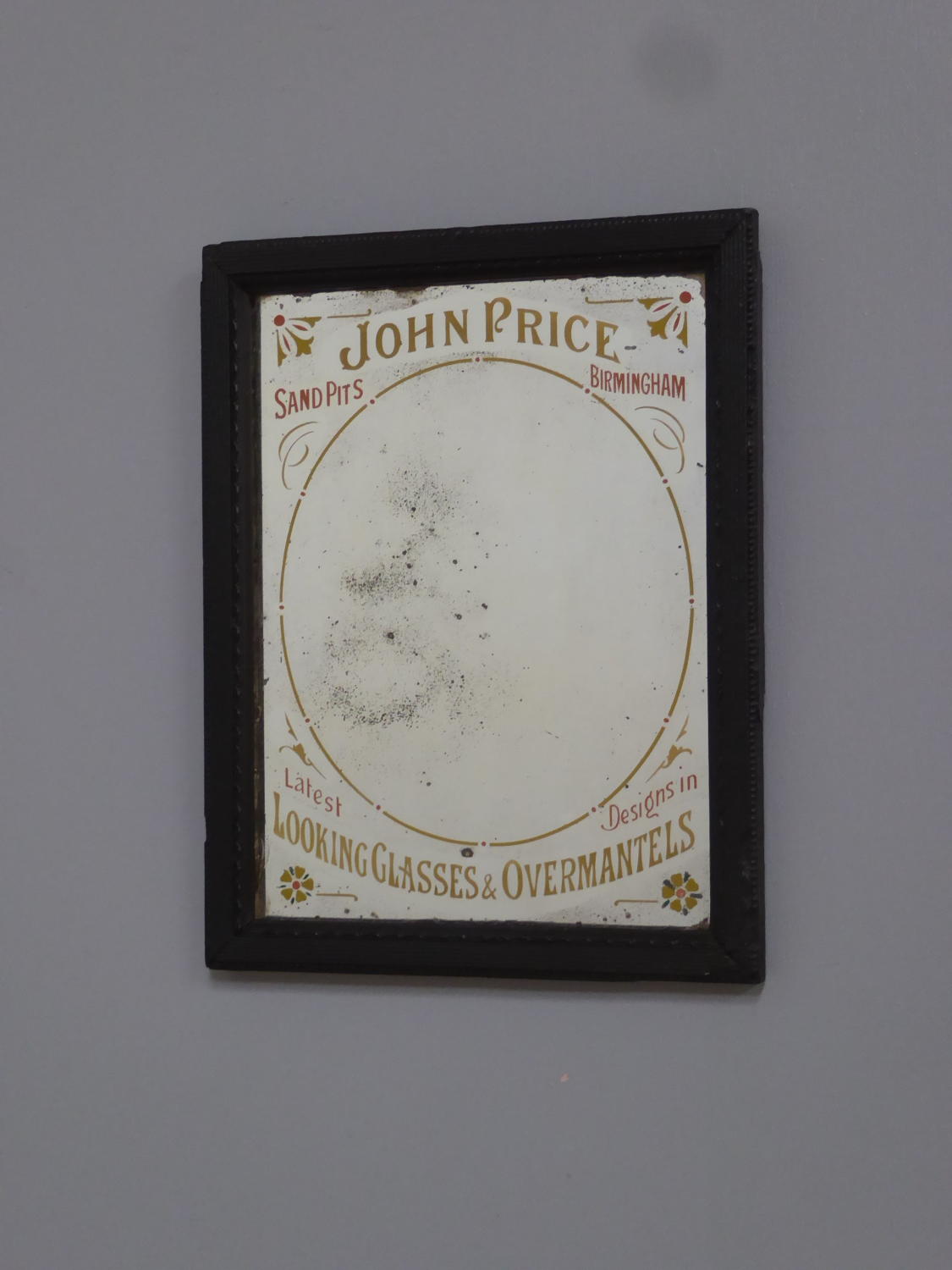 John Price Looking Glasses & Overmantles Advertising Mirror
