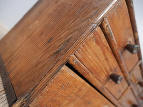 Small Bank Of Pine Workshop Drawers