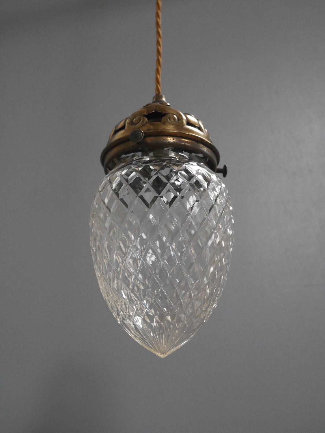 Victorian Cut Glass Pendant Light