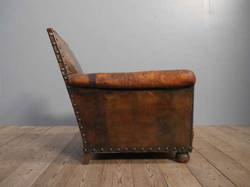 Deep Leather Club Chair c1900