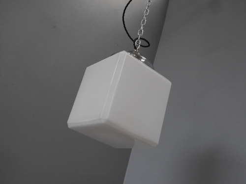 Small Opaline Cube Light