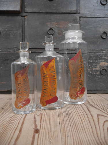 Trio Of 19th Century Apothecary Jars