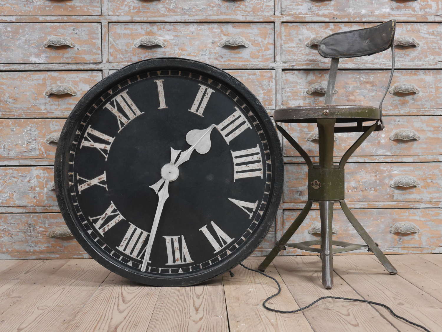 Large Industrial Clock