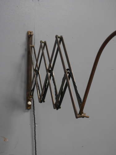 1950's Italian Brass Scissor Lamp