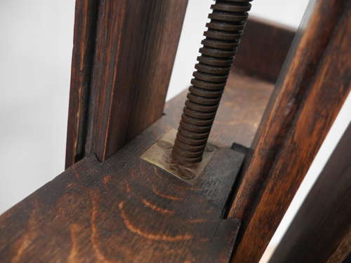 19th Century Parisian Oak Artist's Easel
