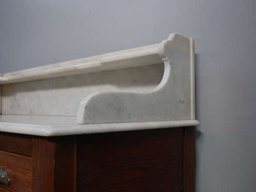Pine & Marble Work Table c1900