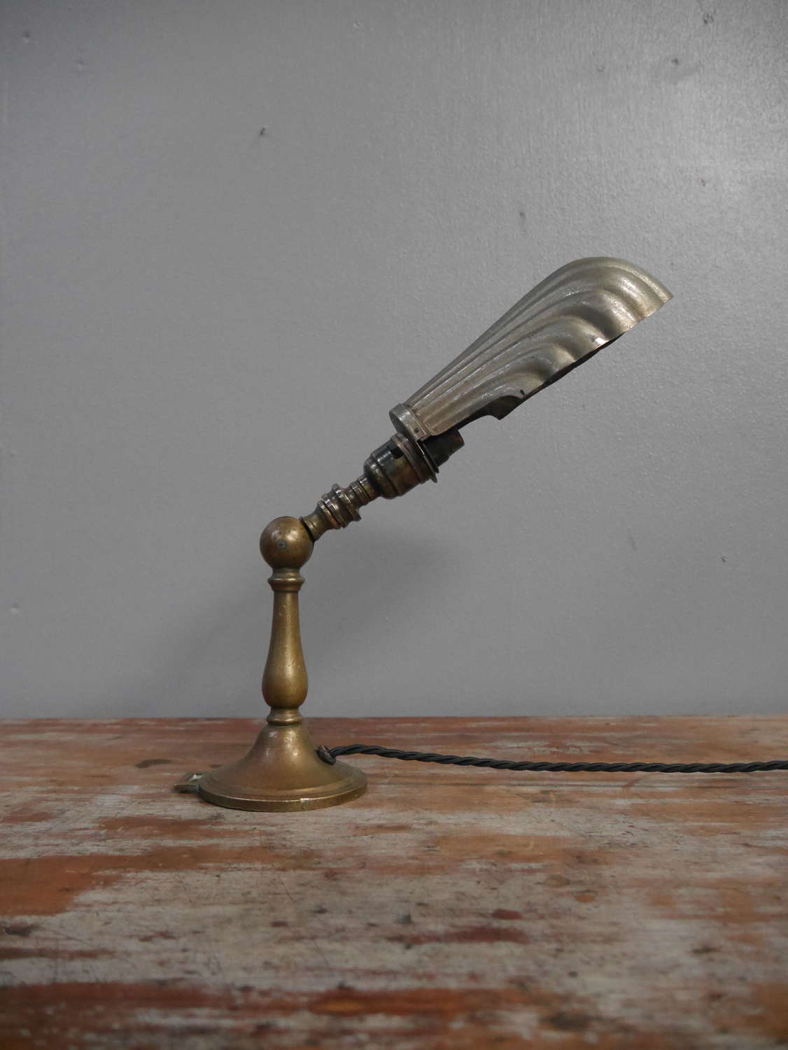 Early Brass Desk Lamp