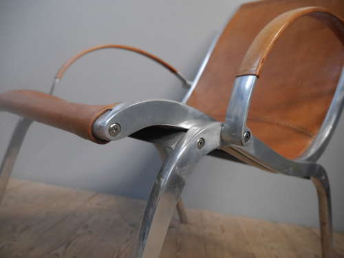 Rudolf Szedleczky Leather Lounge Chair