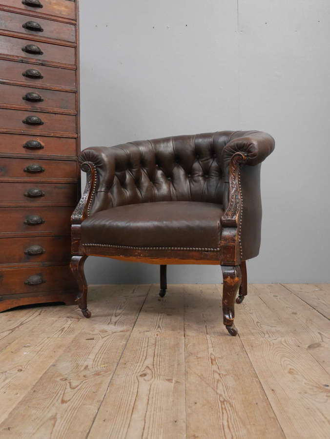 Leather Library Chair