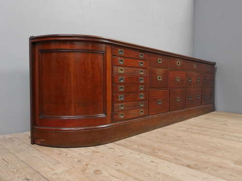 Huge Mahogany Jeweller's Counter