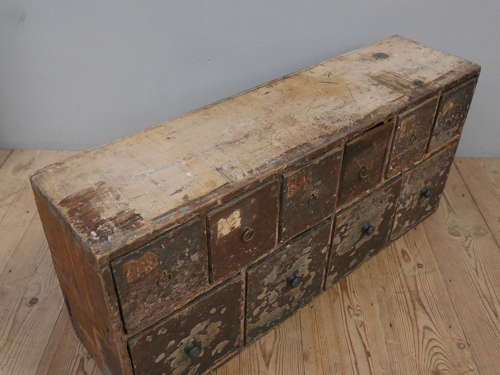 Painted Bank of Drawers