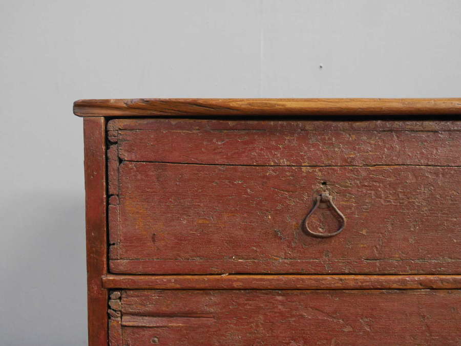 Painted Primitive Bank Of Drawers