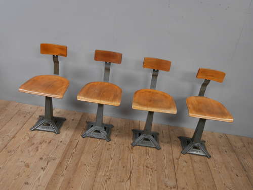 Set of Four Singer Machinist Chairs